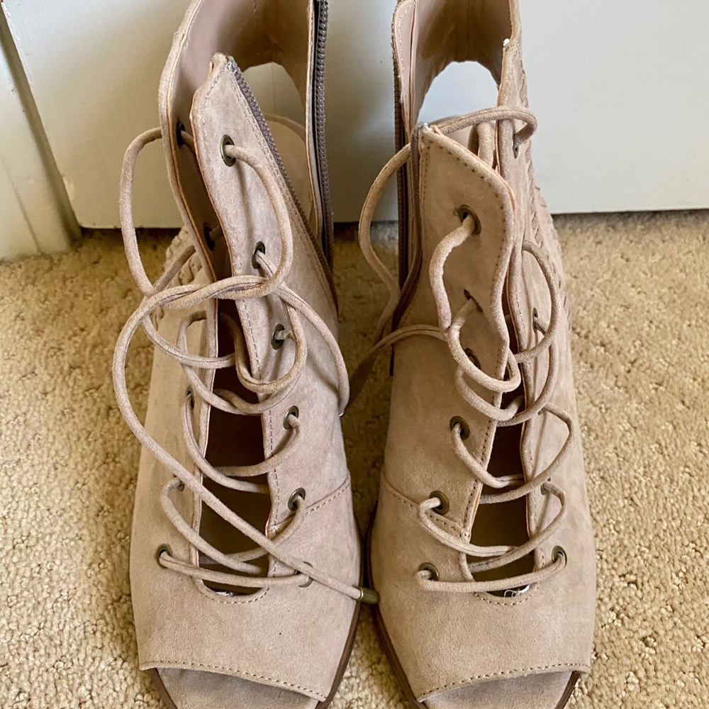 Mix No. 6 Beige Wedge Heel